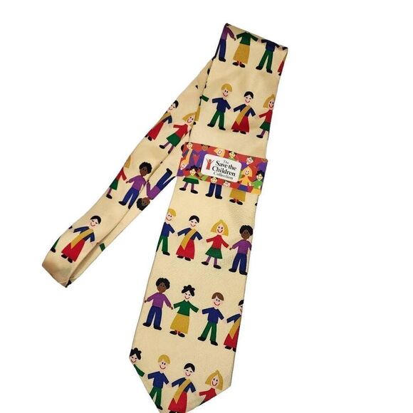 Save The Children Mens Accessories, Vintage Helping Children Worldwide Tie - Picture 1 of 3